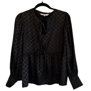 Crosby by Millie Burch Polka Dot Blouse Size M